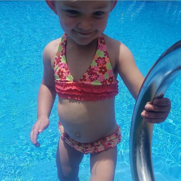 2CB Real Baby Bikini | Floral with Icing Ruffles - Picture 1 of 8